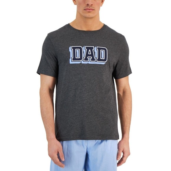 Club Room Men's Dad Graphic Crewneck T-Shirt Charcoal Heather XL NWT - Picture 1 of 1